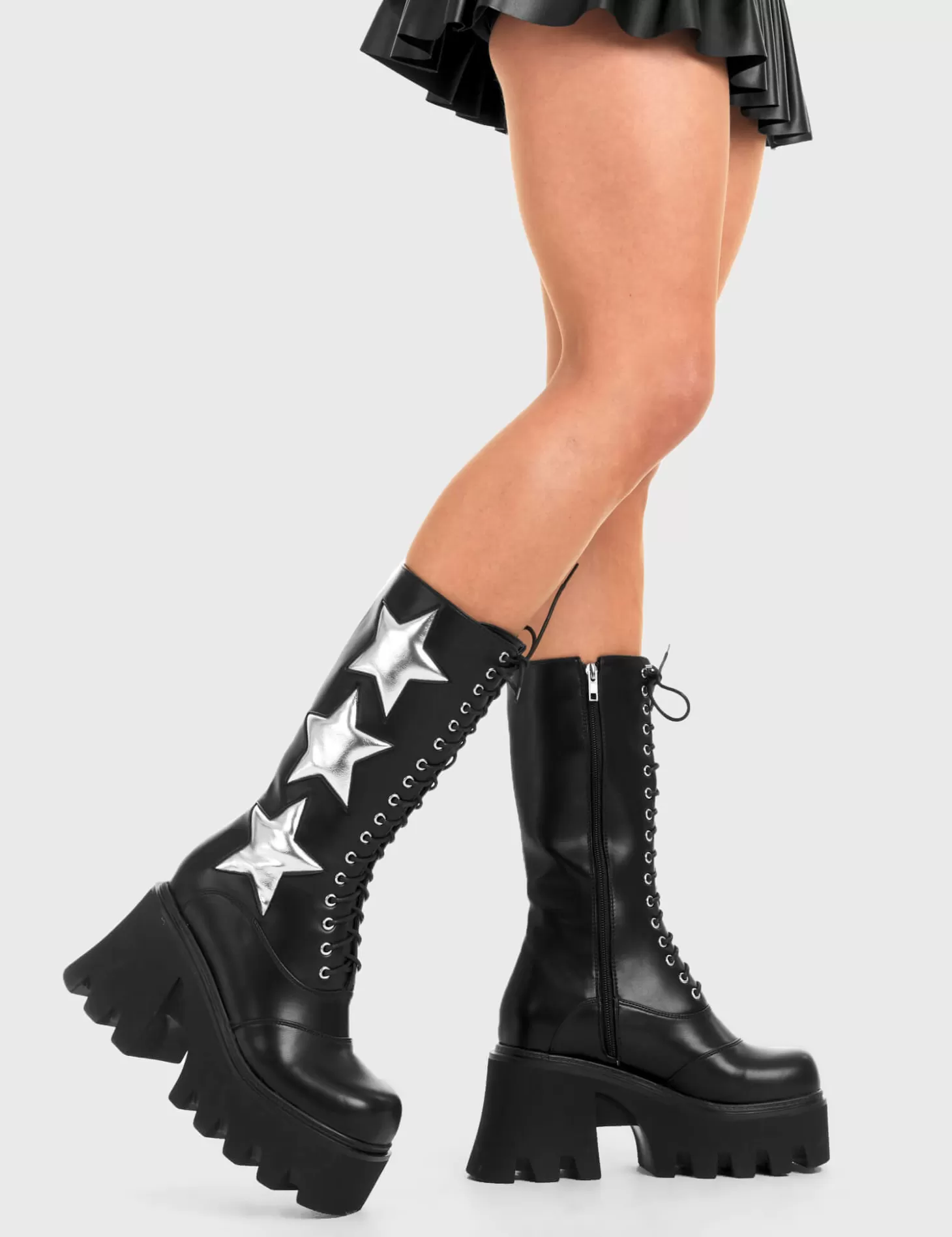 lamodawebsite Veau*Big League Chunky Platform Calf Boots