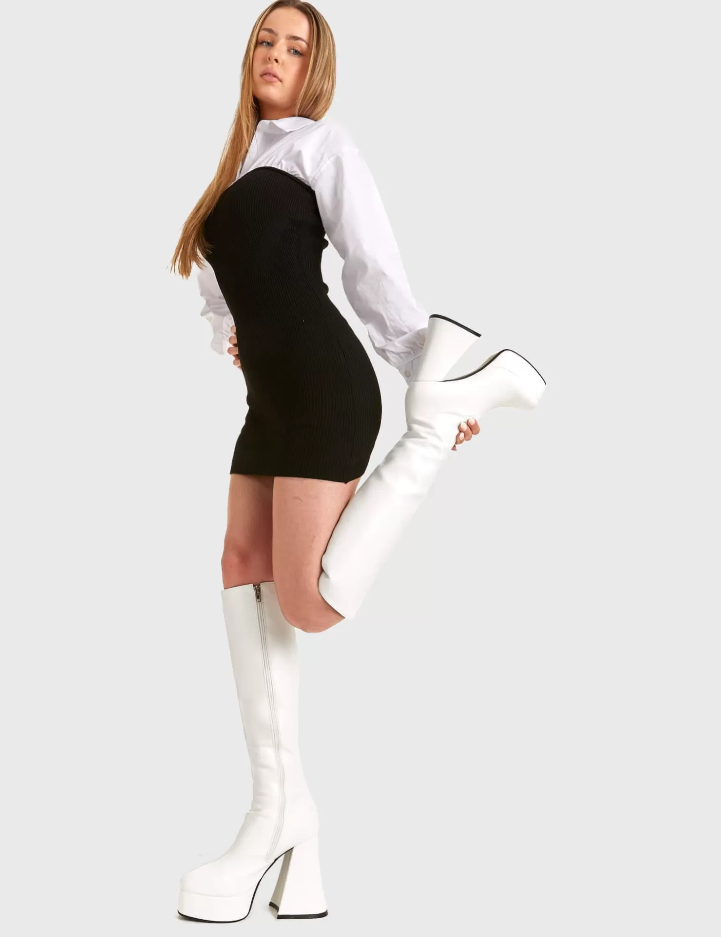 lamodawebsite Genou Haut*Black Swan Platform Knee High Boots