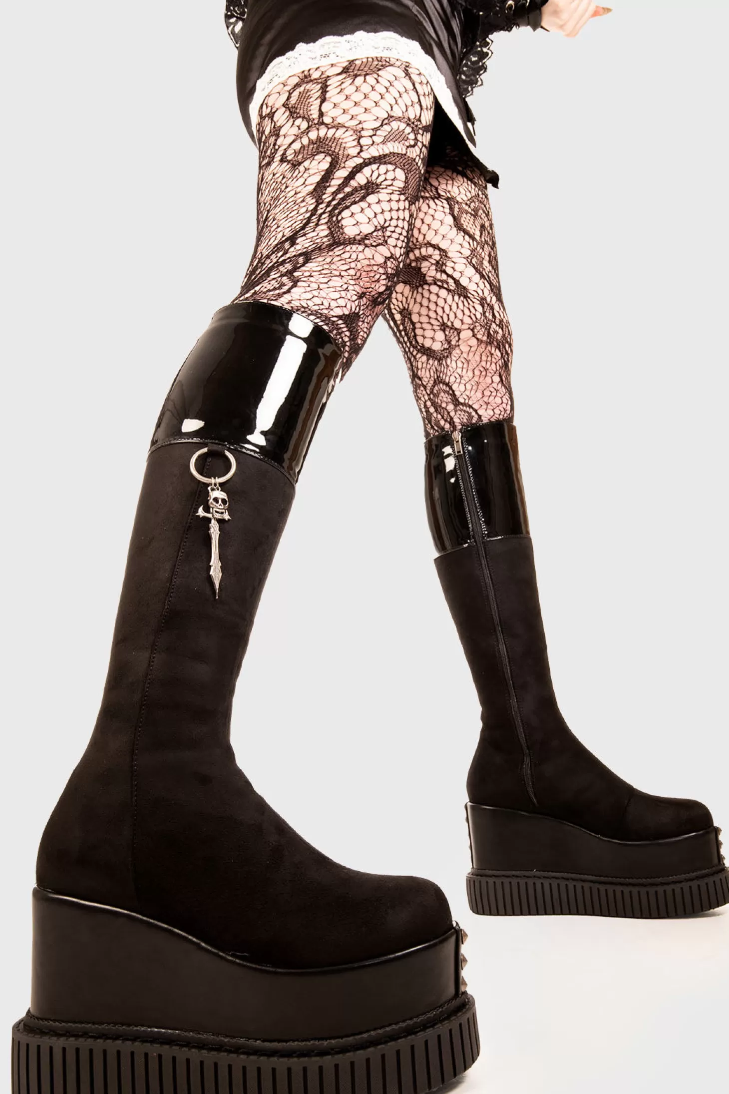 lamodawebsite Genou Haut*Communication Breakdown Chunky Platform Knee High Boots