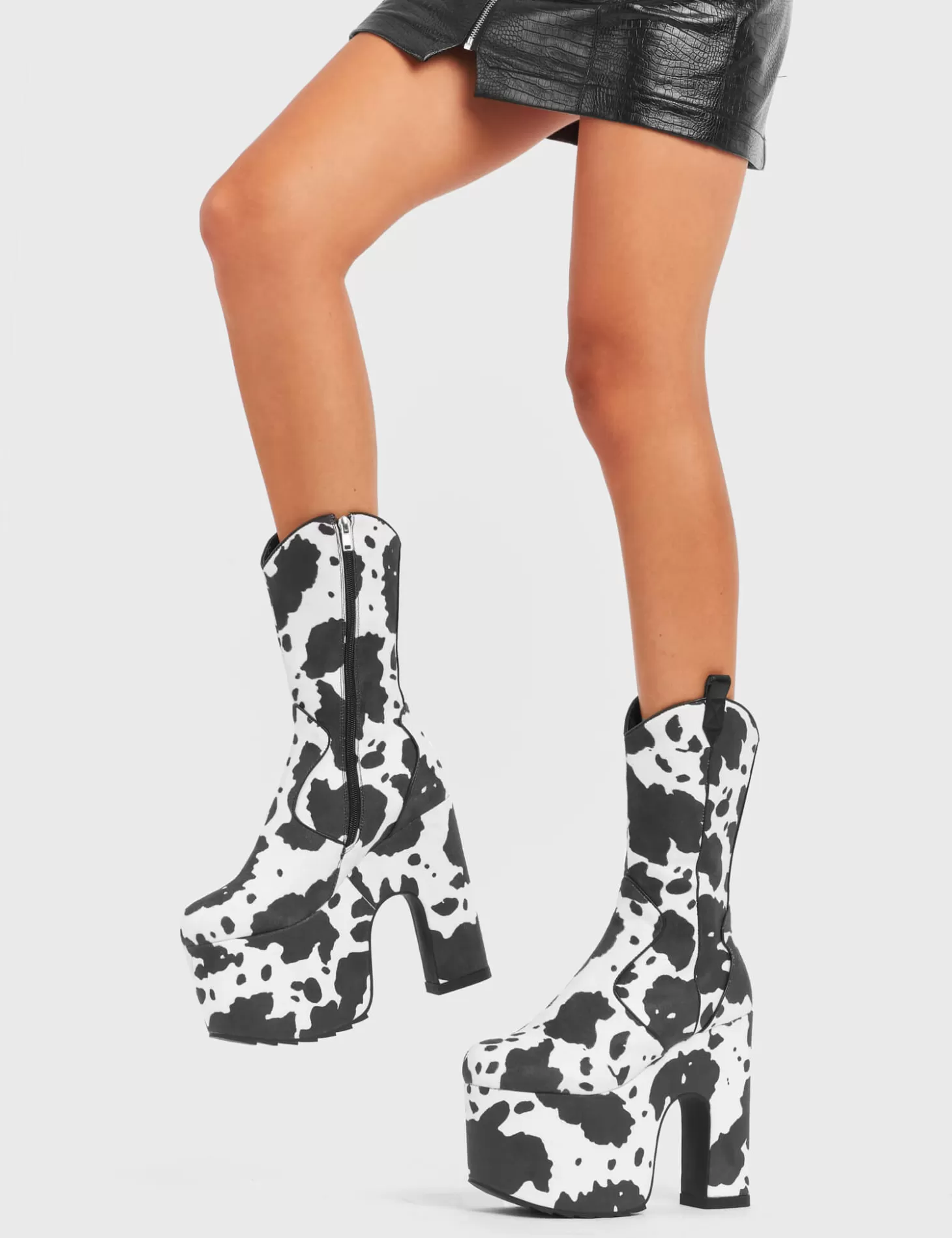 LAMODA Veau*Cowbell Chunky Platform Calf Boots