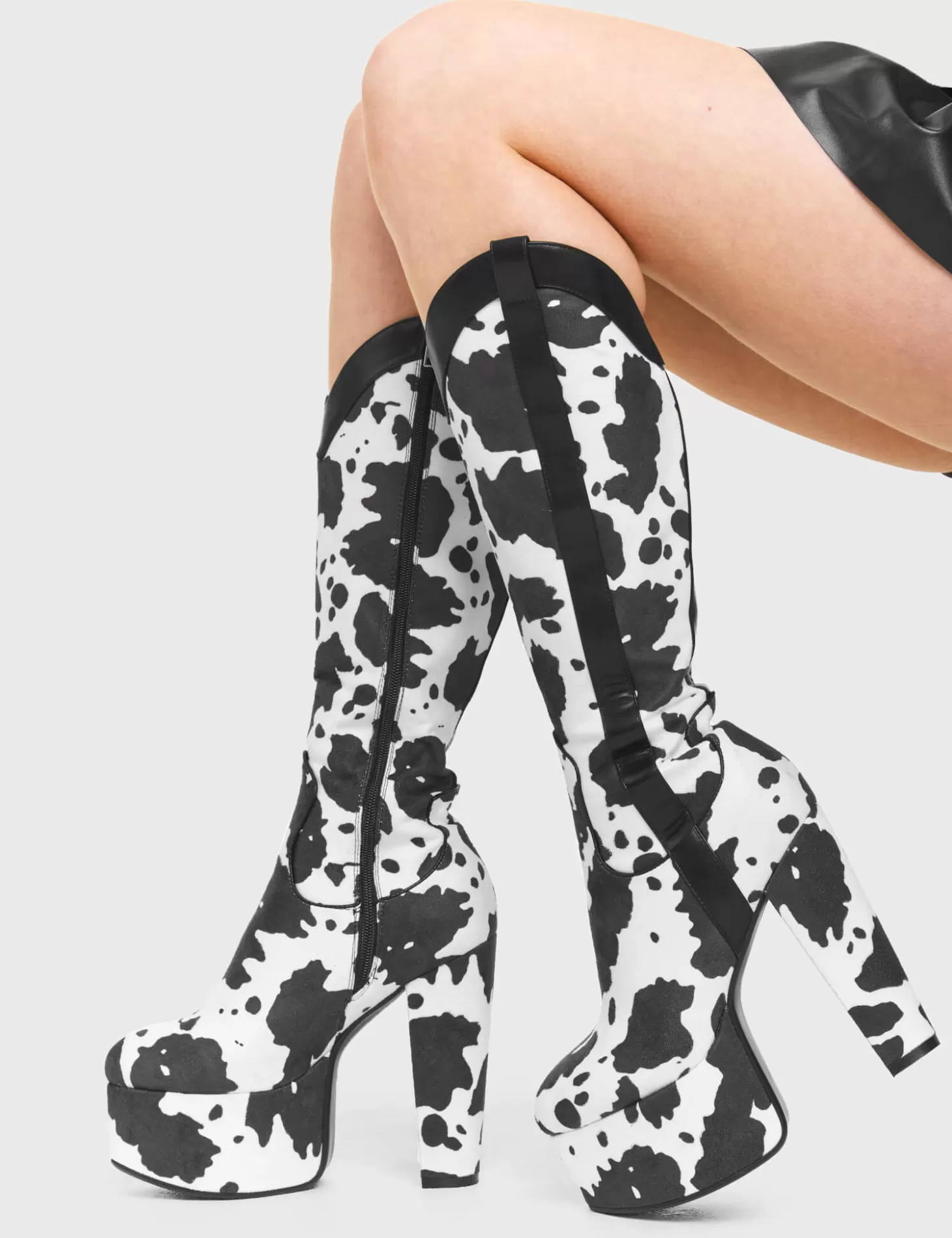 lamodawebsite Veau*Cowgirl Platform Knee High Boots