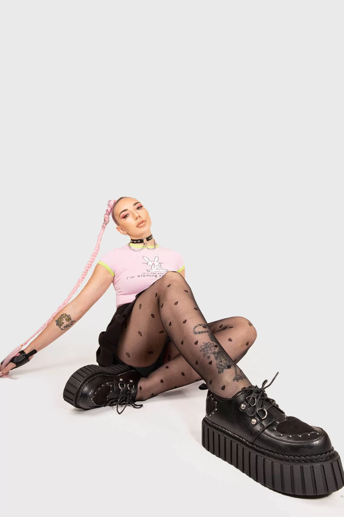 lamodawebsite Epais*Cryptic Love Chunky Creeper Shoes