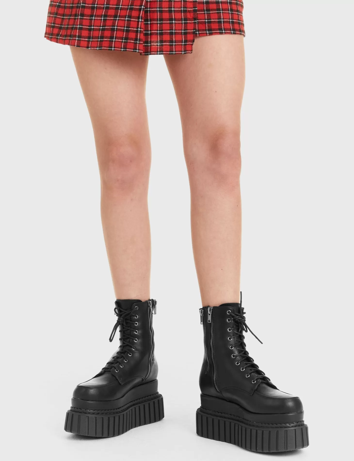 LAMODA Cheville*Declined Chunky Ankle Creeper Boots