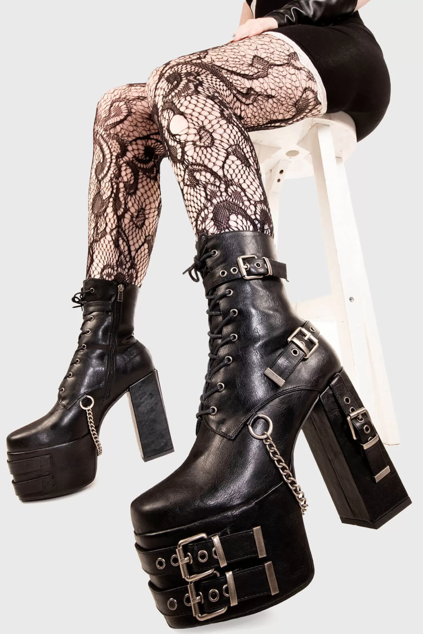 lamodawebsite Cheville*Diligence Chunky Platform Ankle Boots