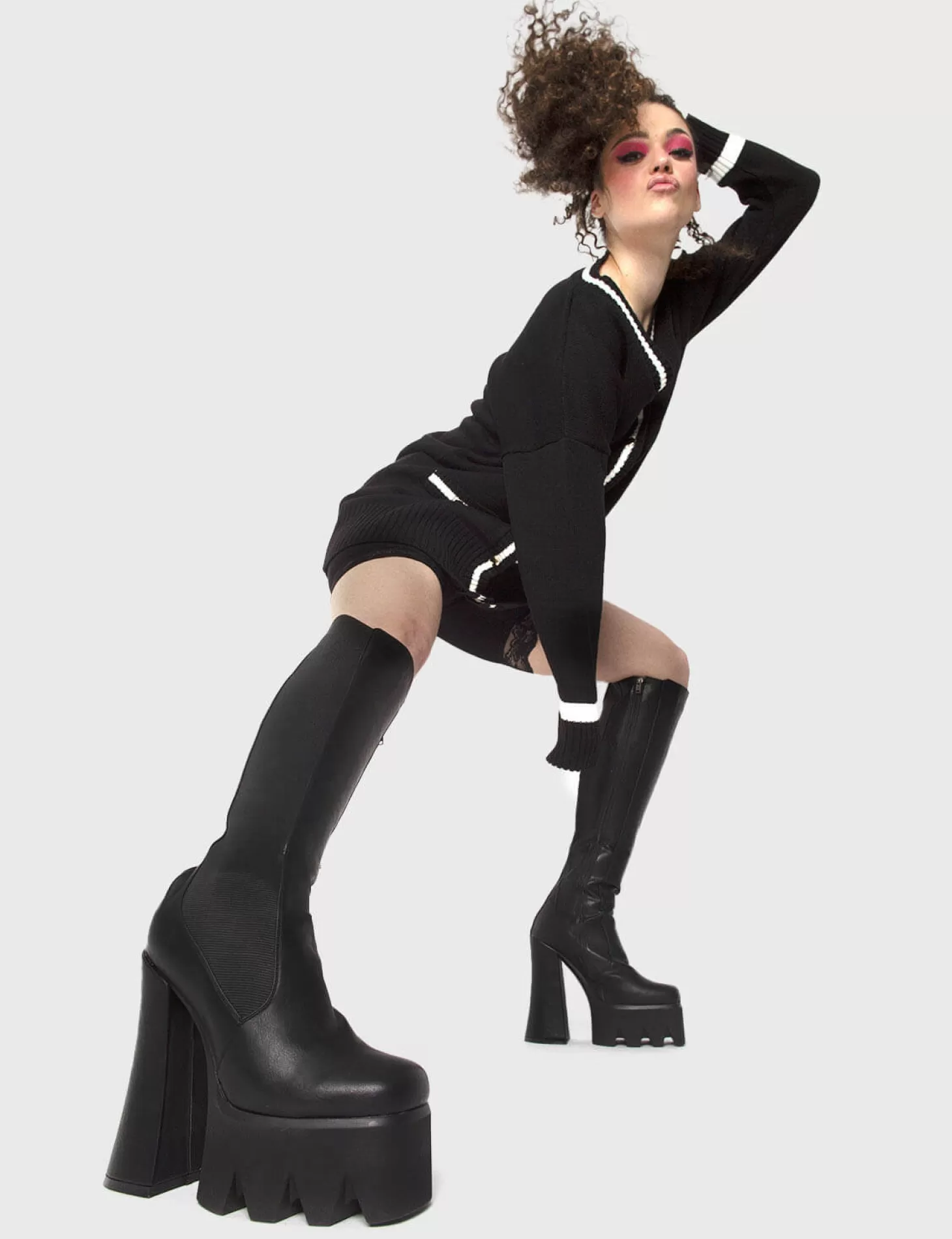 lamodawebsite Genou Haut*Disco Inferno Platform Knee High Boots