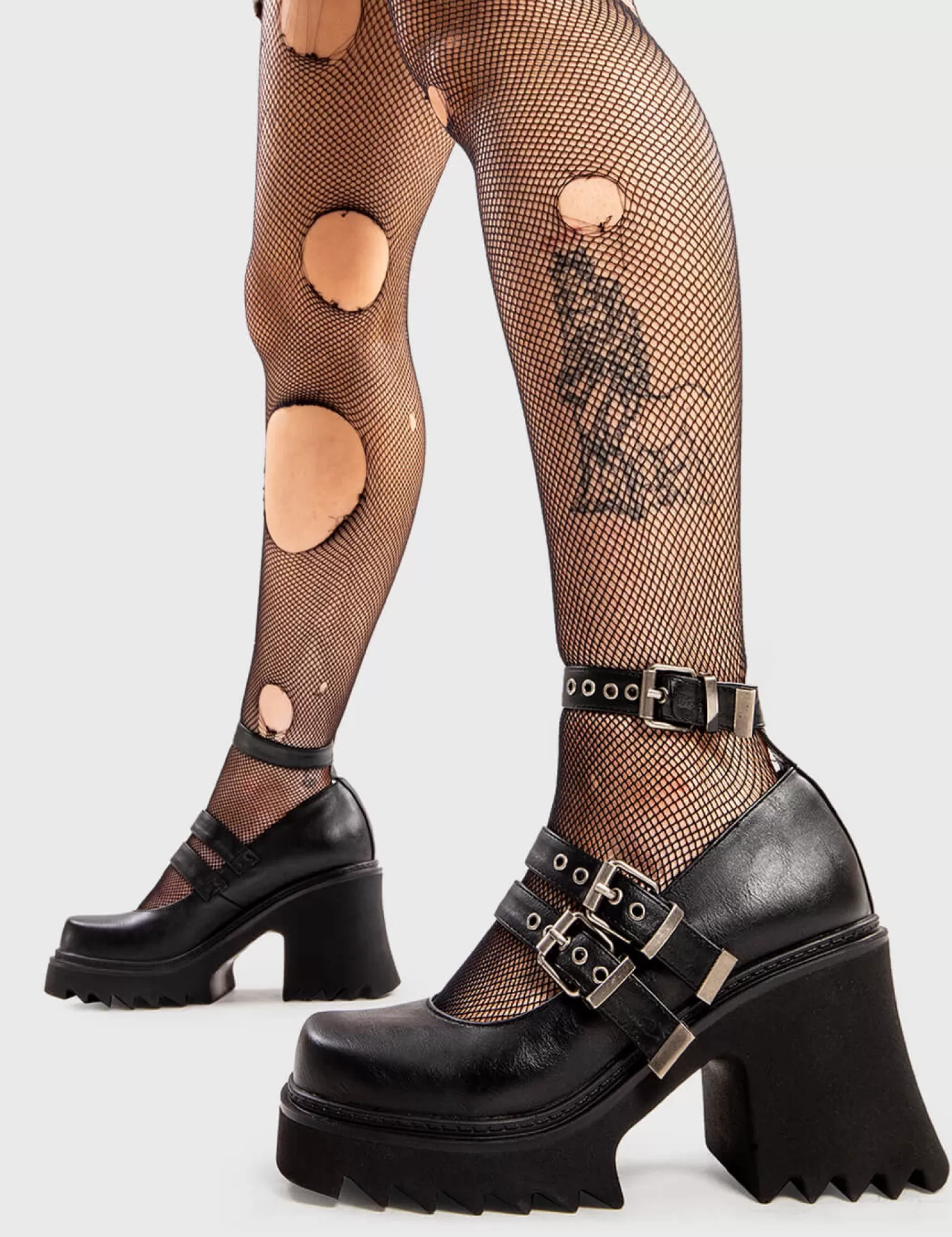 LAMODA Epais*Displaced Chunky Mary Jane Shoes