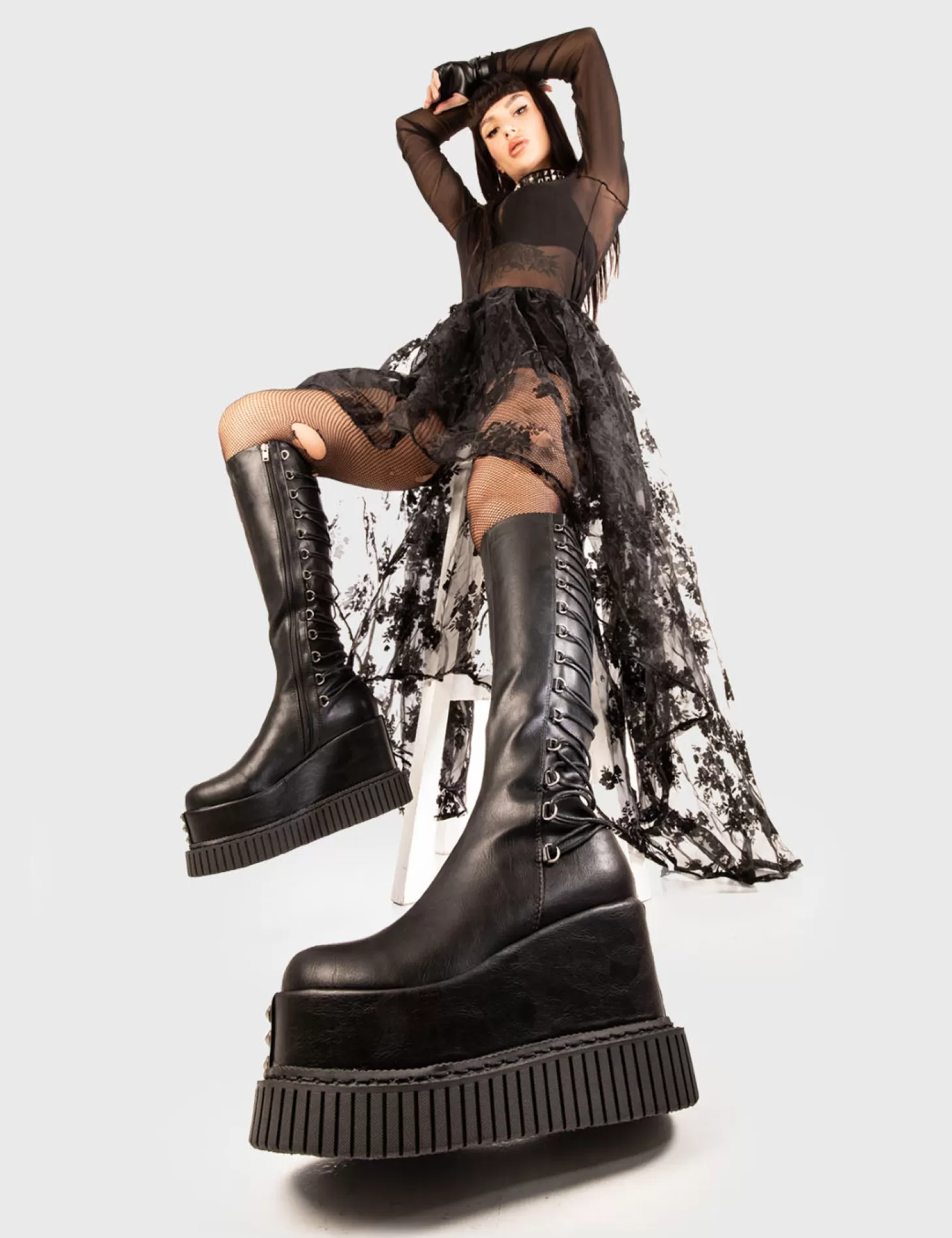 lamodawebsite Genou Haut*Ever Lasting Light Chunky Platform Knee High Boots