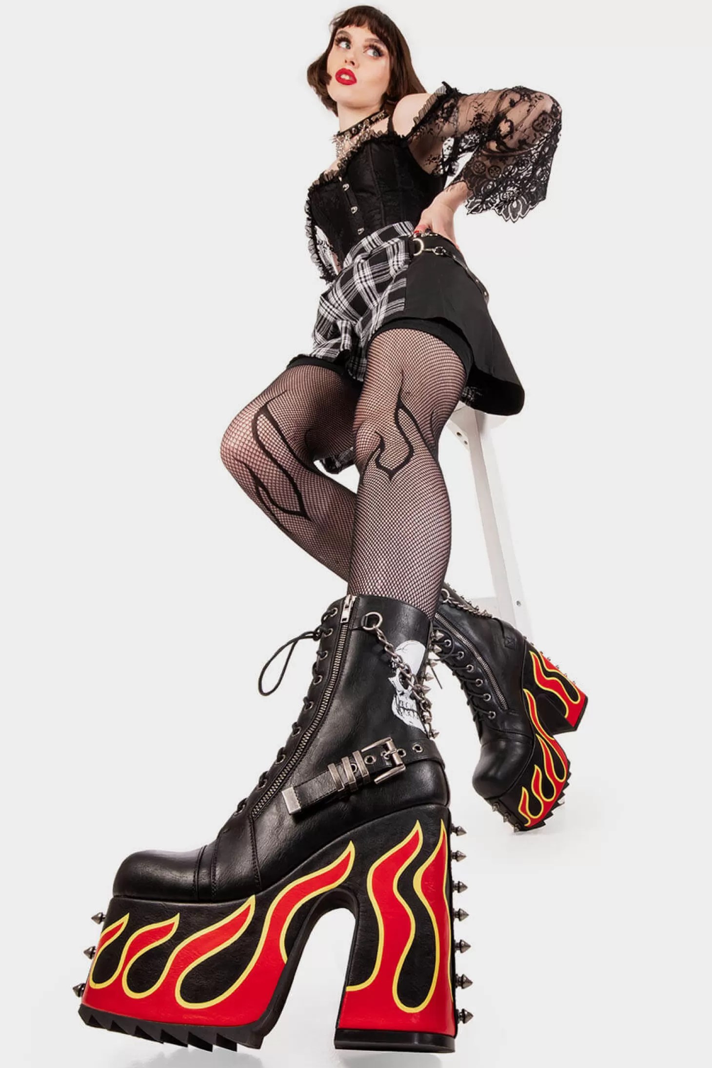 lamodawebsite Cheville*Expensive Pain Chunky Platform Ankle Boots