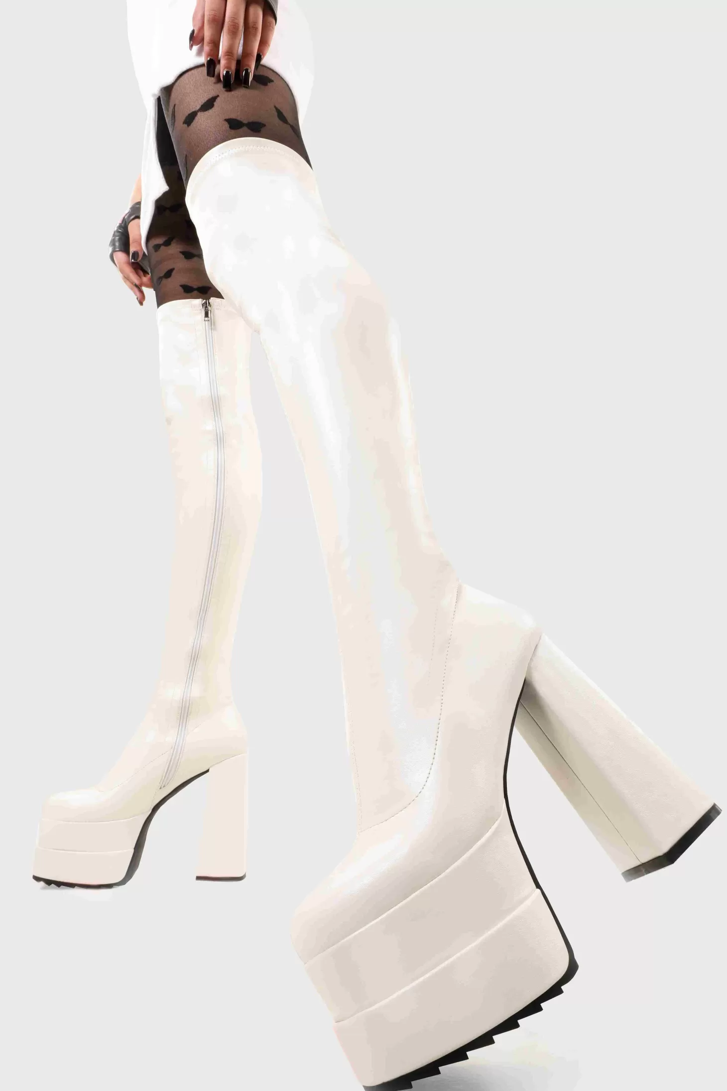 LAMODA Plate-Forme*Fantasies Platform Thigh High Boots