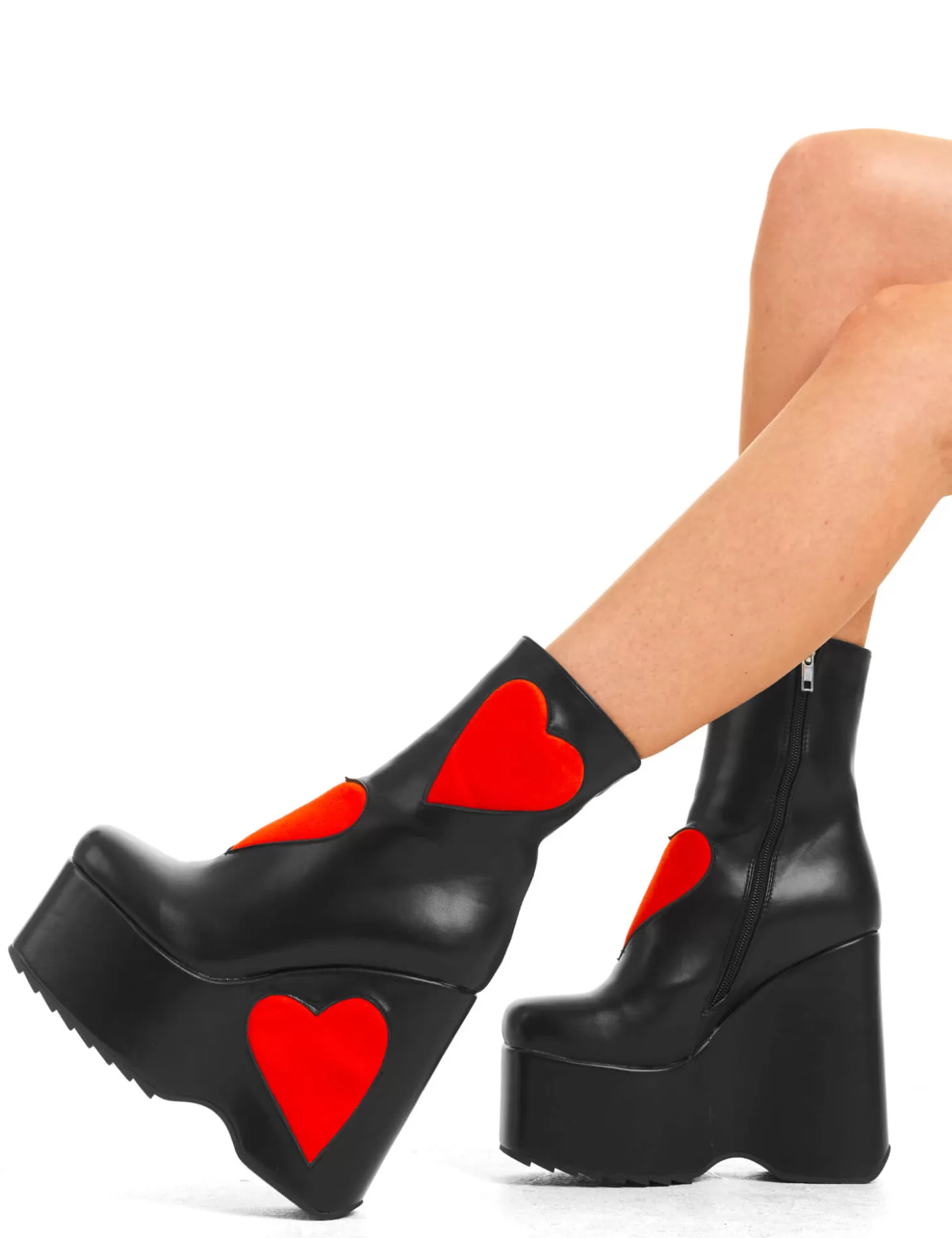 lamodawebsite Cheville*Full Time Lover Chunky Platform Ankle Boots