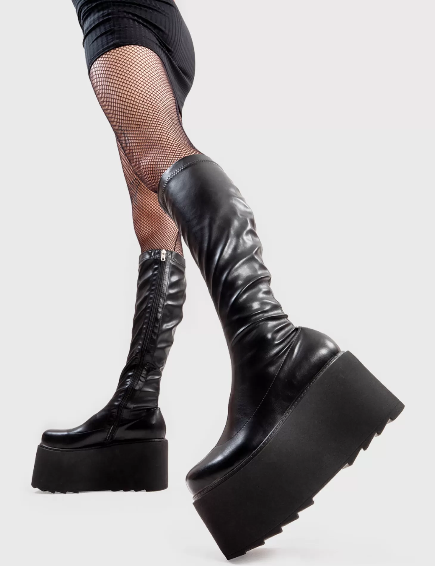 LAMODA Veau*Fyi Chunky Platform Knee High Boots