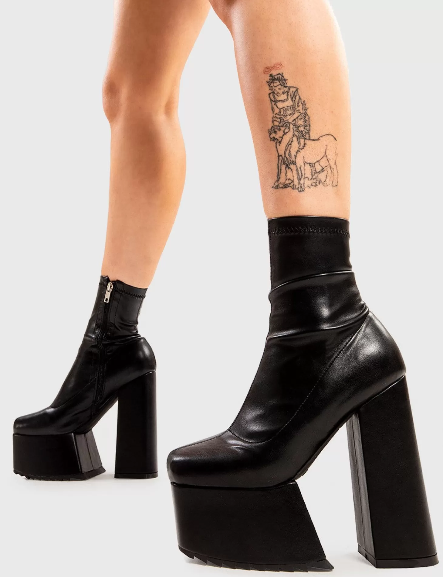 LAMODA Cheville*Get Out Platform Ankle Boots