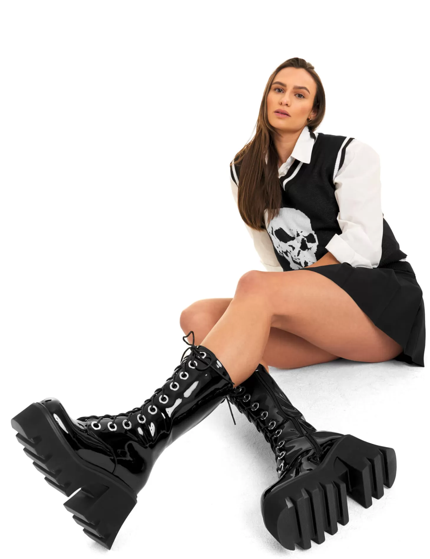 lamodawebsite Veau*Get Paid Chunky Platform Calf Boots