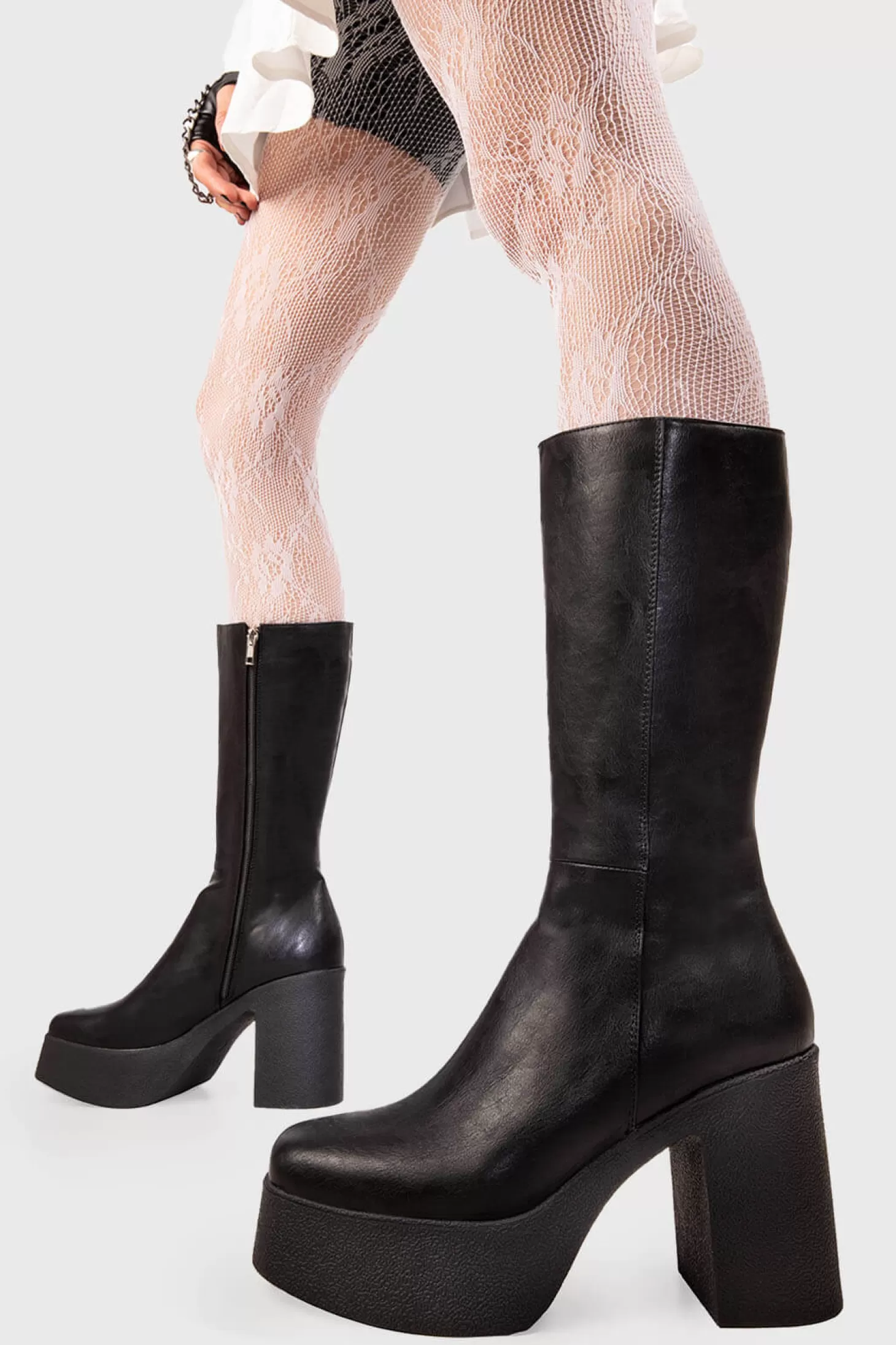 lamodawebsite Veau*Holler Back Platform Calf Boots