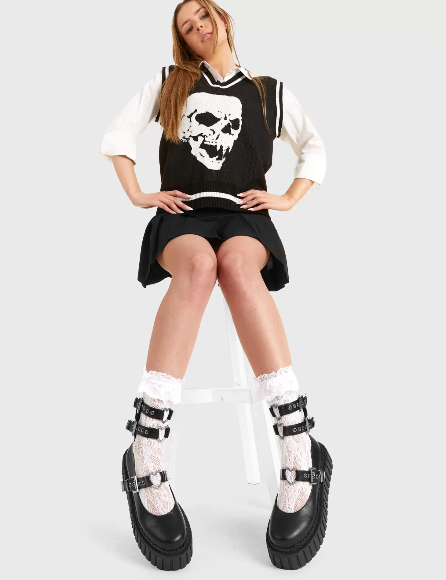 lamodawebsite Cheville*Hologram Chunky Platform Creeper Boots