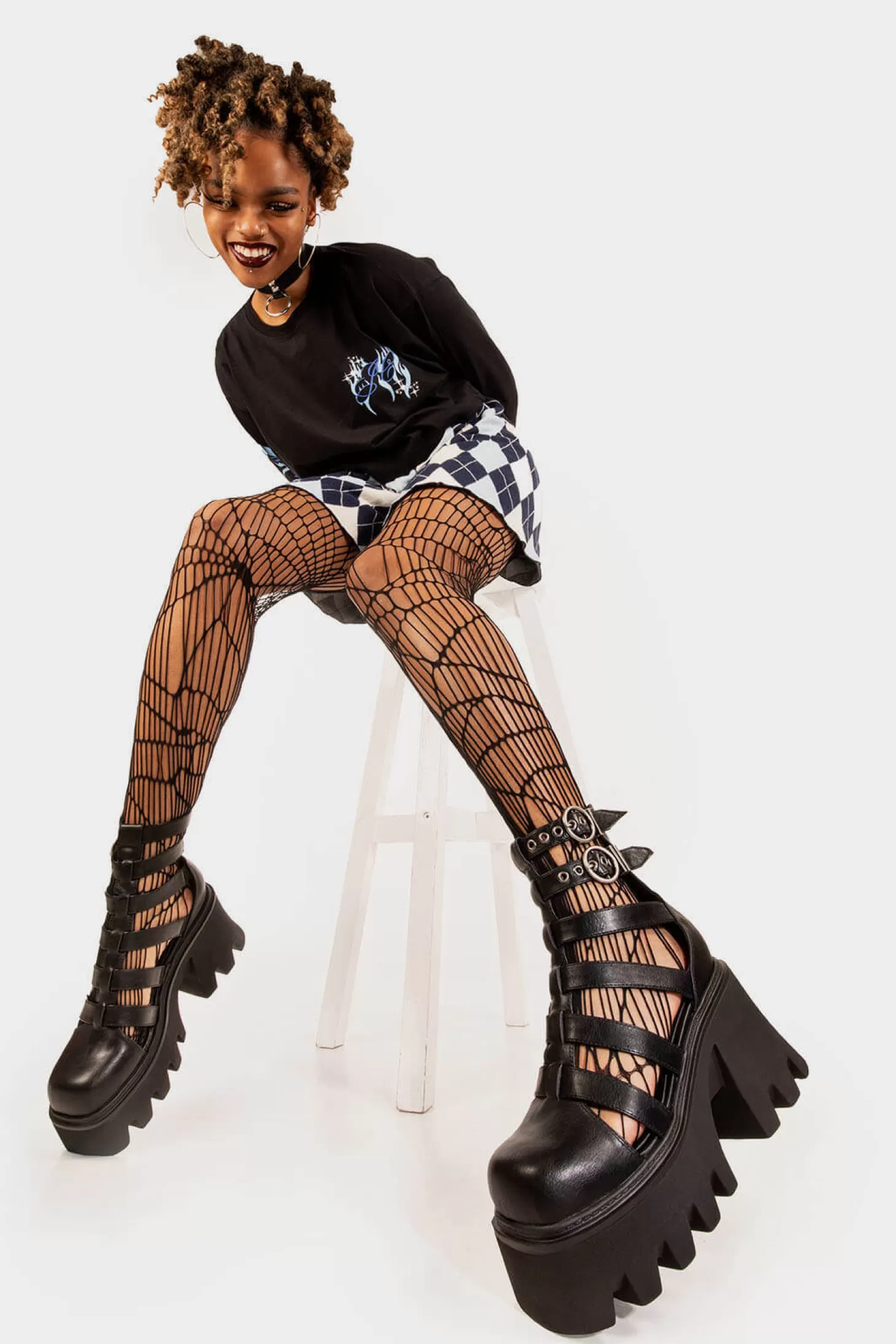 lamodawebsite Cheville*Hypnotised Chunky Platform Ankle Boots