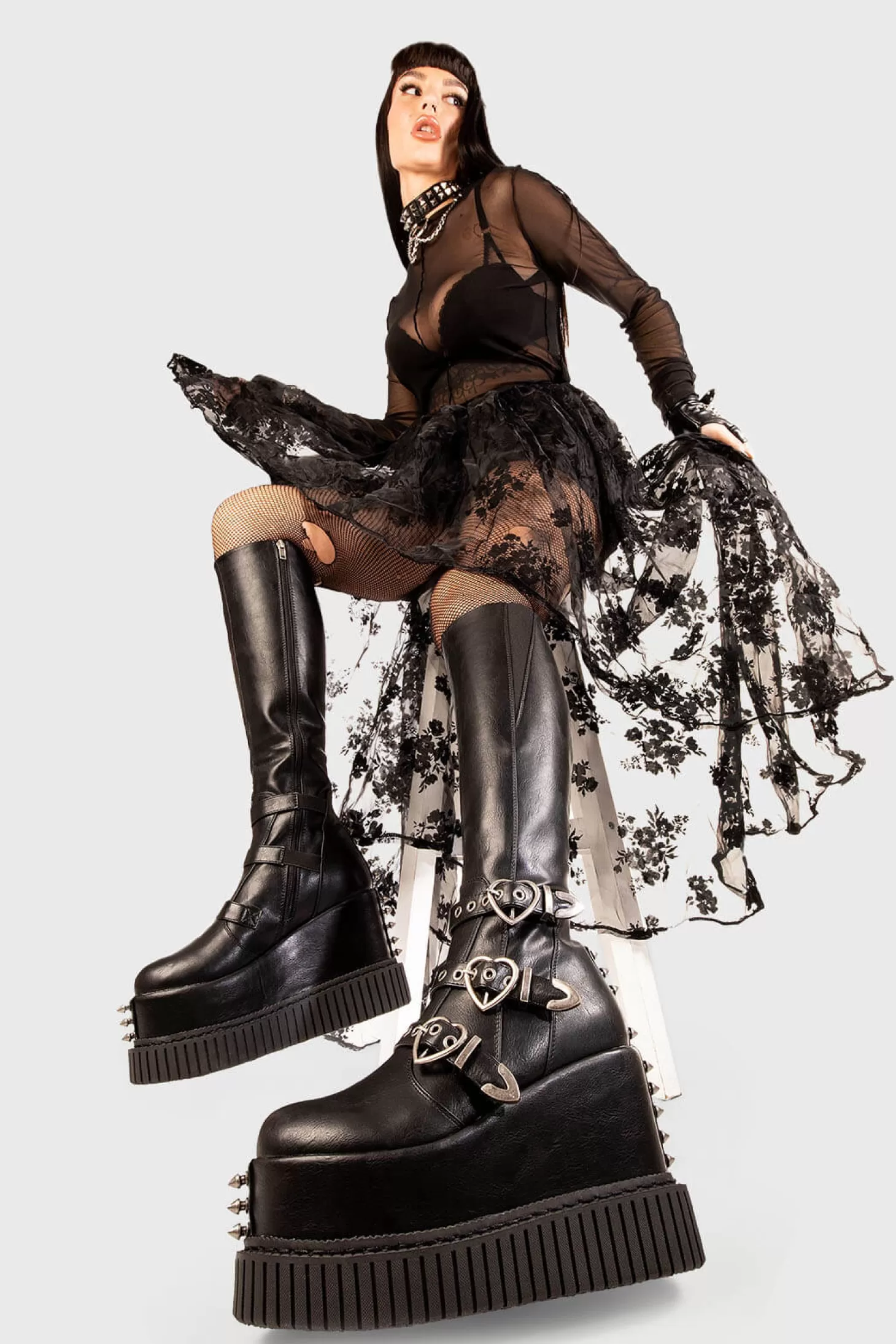 lamodawebsite Genou Haut*Landslide Knee High Flatform Boots