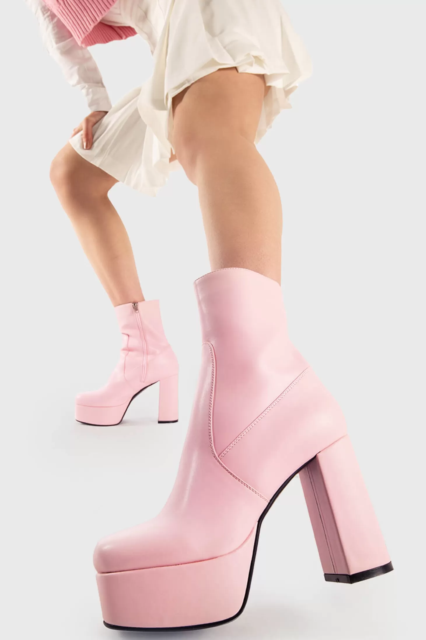 lamodawebsite Cheville*Making Moves Platform Ankle Boots
