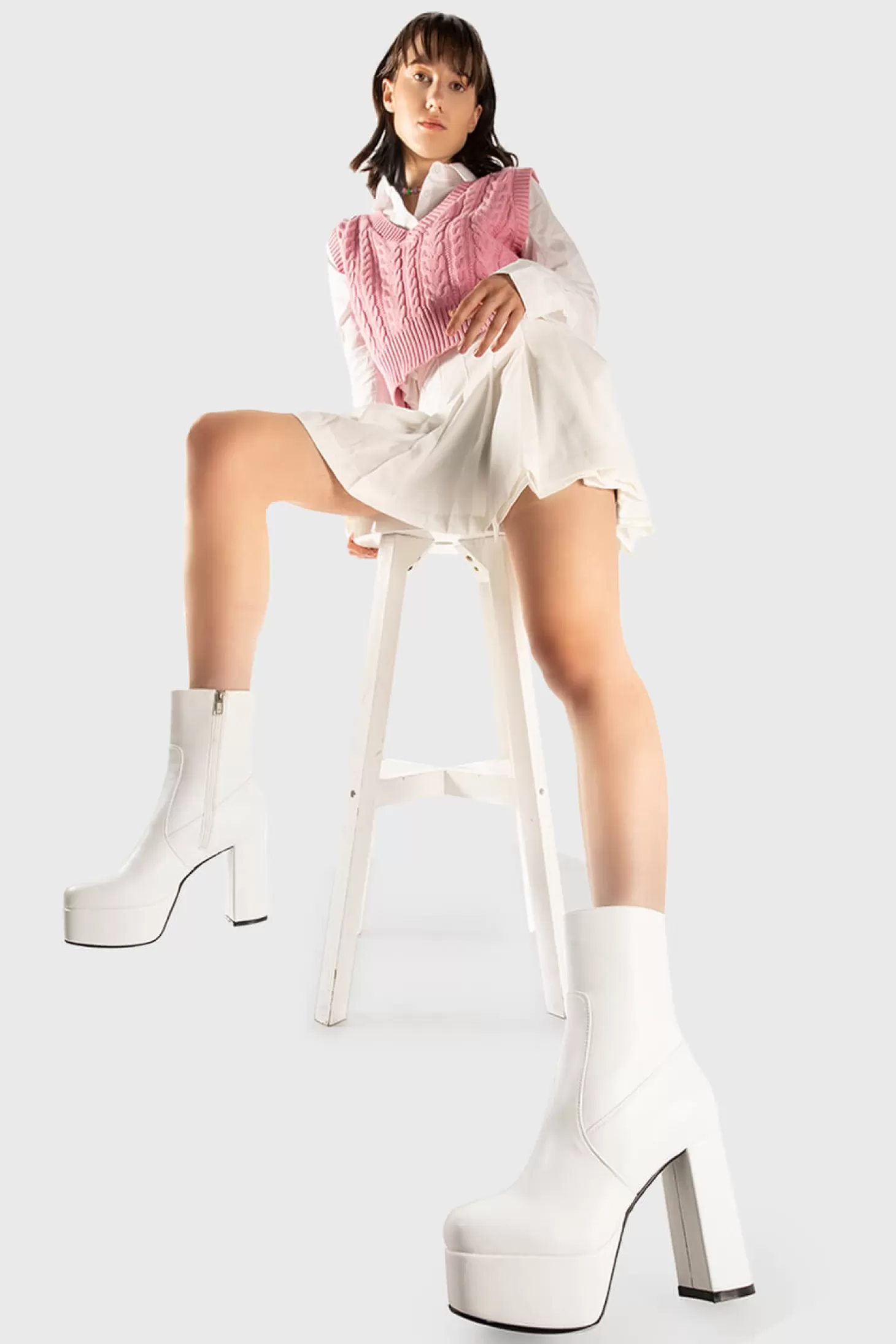 lamodawebsite Cheville*Making Moves Platform Ankle Boots