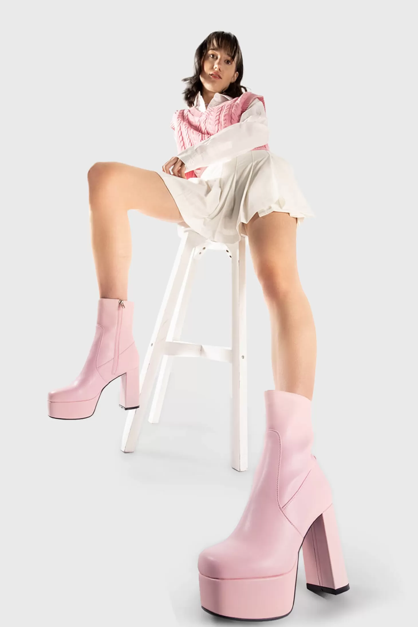 lamodawebsite Cheville*Making Moves Platform Ankle Boots