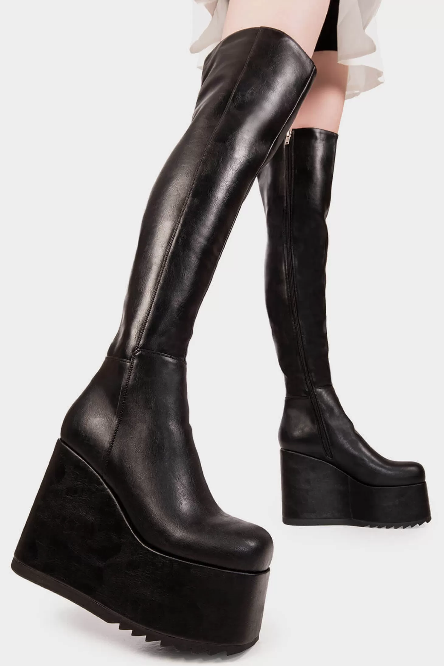 lamodawebsite Epais*Never Again Chunky Platform Thigh High Boots