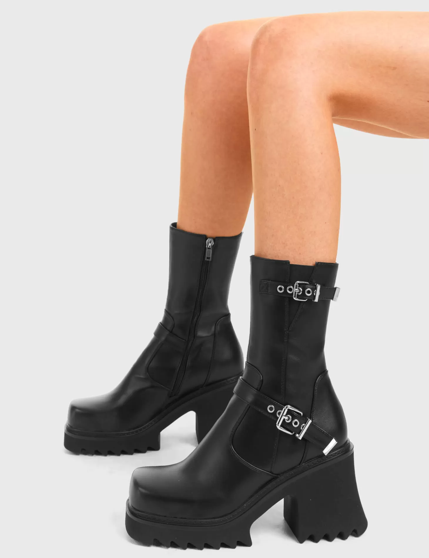 lamodawebsite Cheville*New Mission Chunky Platform Ankle Boots