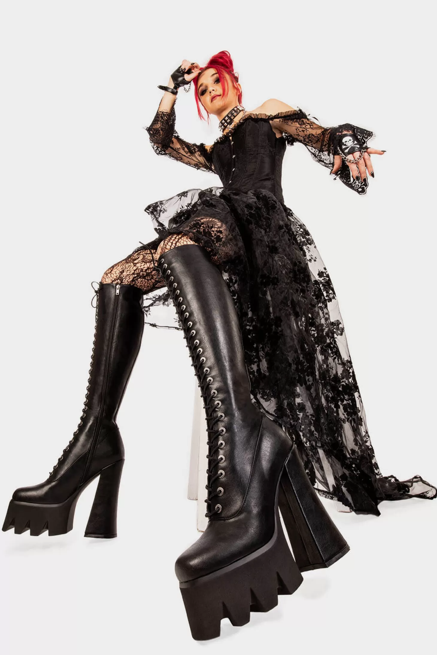 lamodawebsite Genou Haut*No Promises Platform Knee High Boots