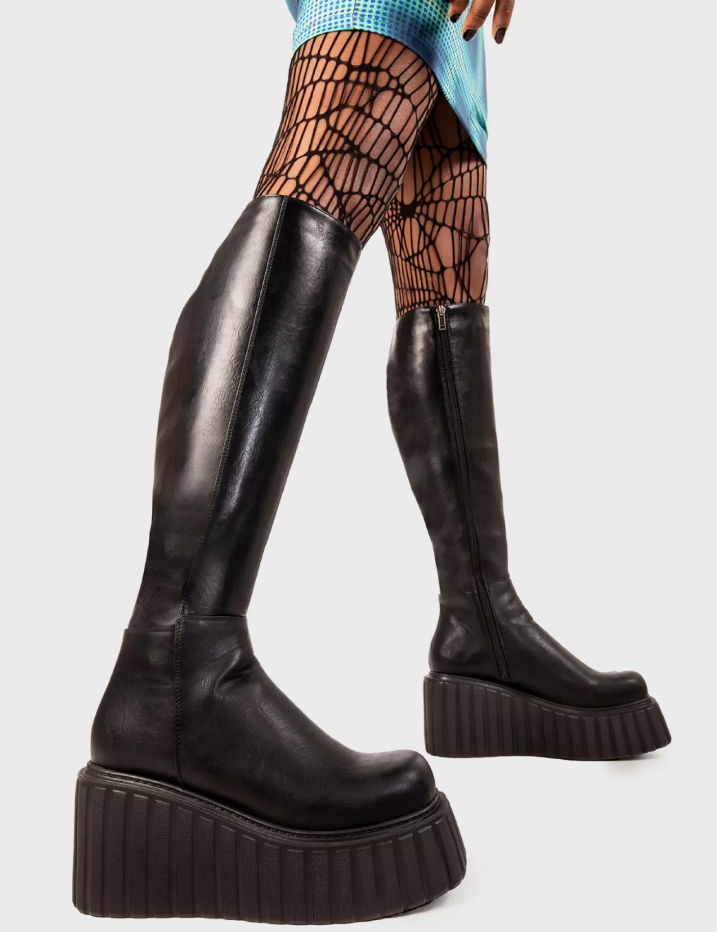 lamodawebsite Genou Haut*Pillow Talk Chunky Creeper Platform Knee High Boots