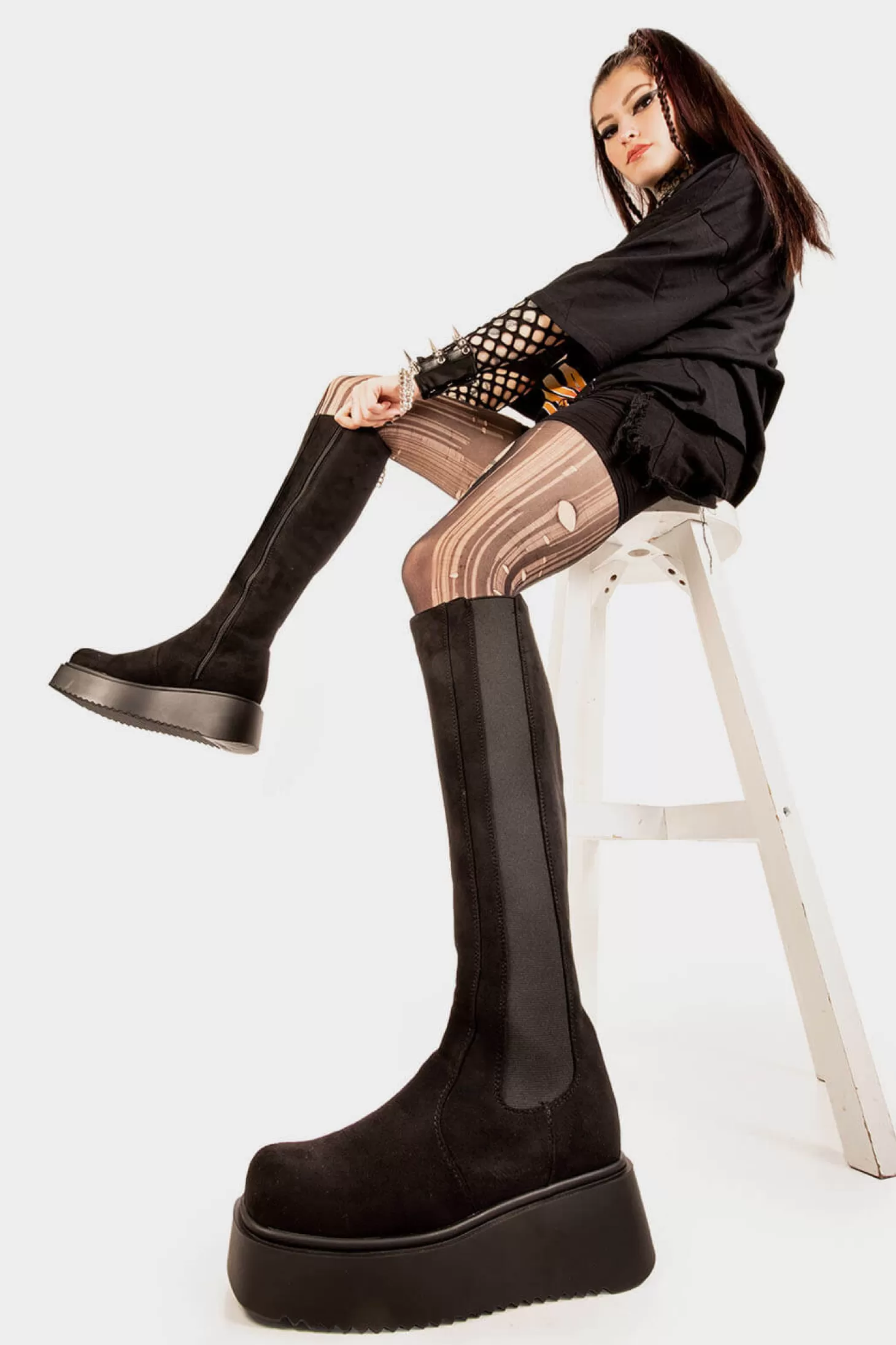lamodawebsite Genou Haut*Powerful Chunky Knee High Boots