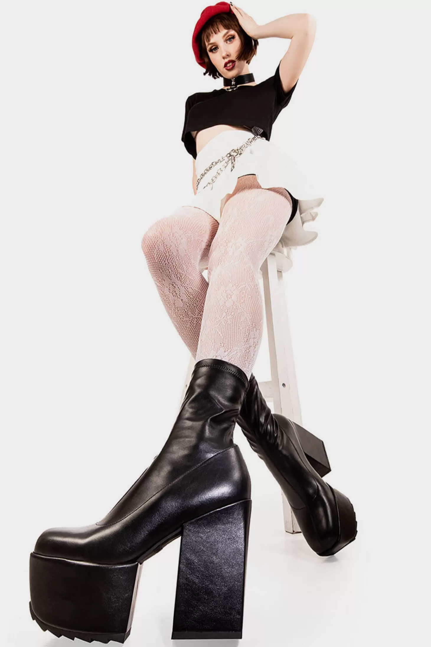 lamodawebsite Cheville*Pretty Please Platform Ankle Boots