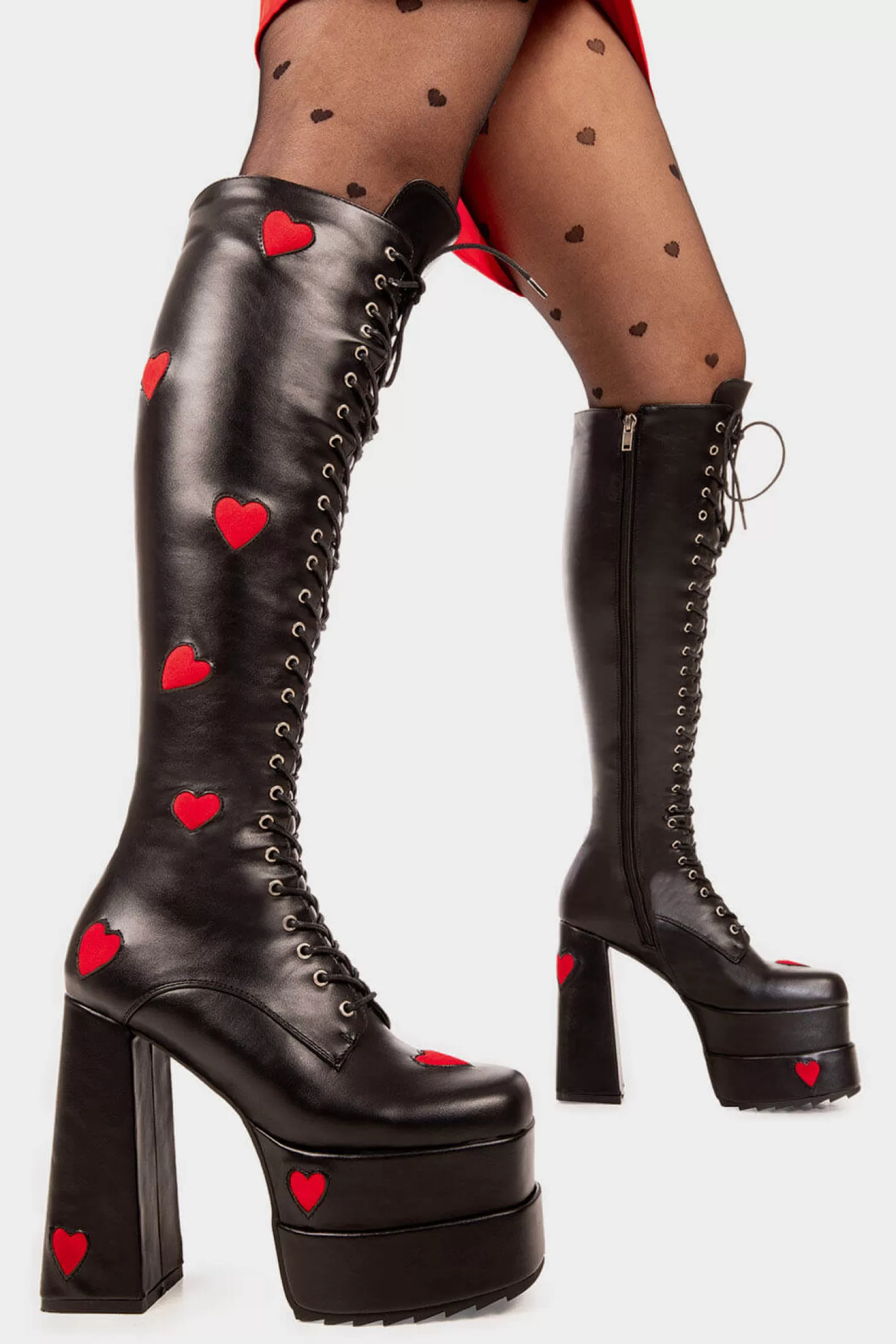 lamodawebsite Genou Haut*Pucker Up Platform Knee High Boots