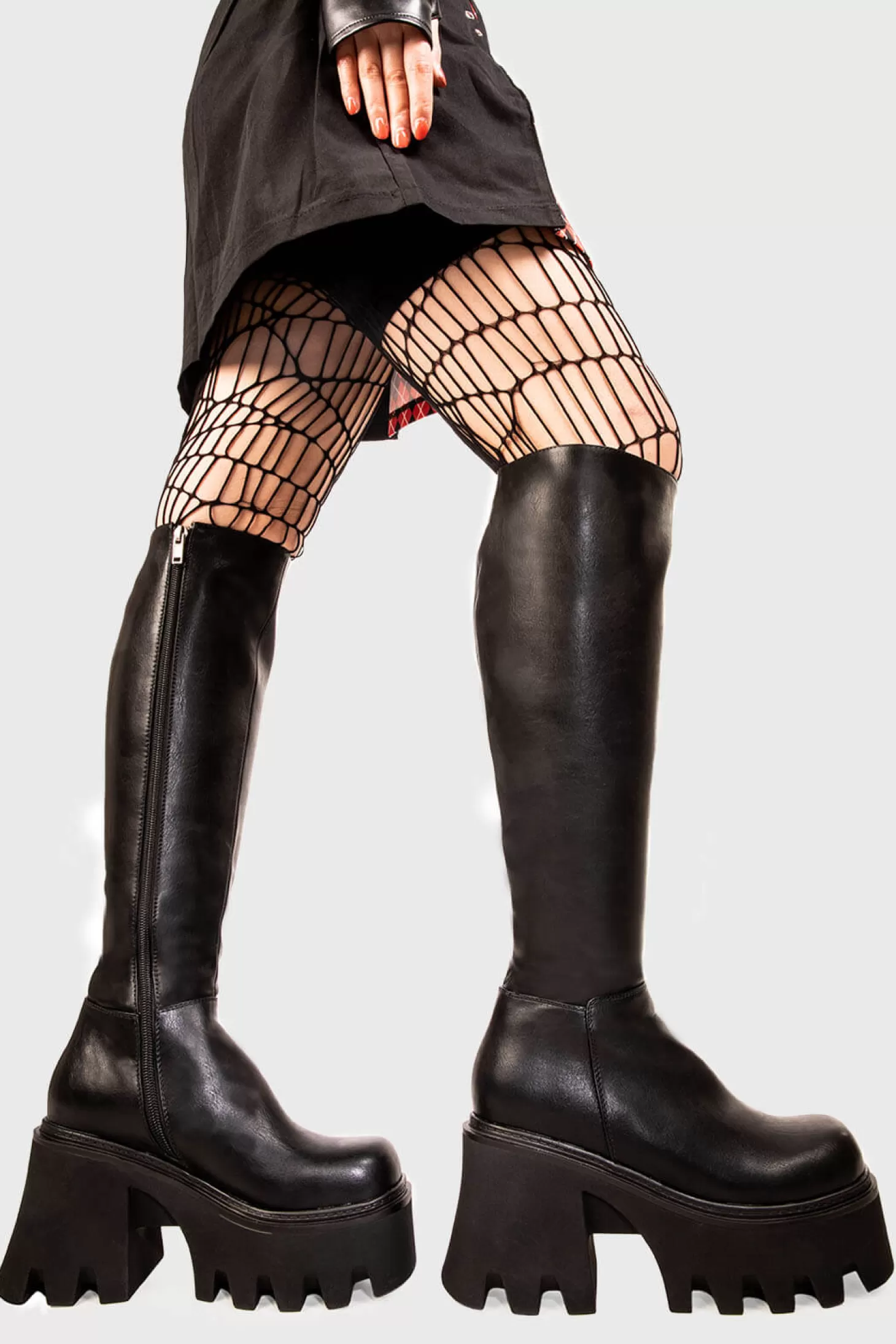 lamodawebsite Genou Haut*Ready Wide Calf Chunky Platform Knee High Boots