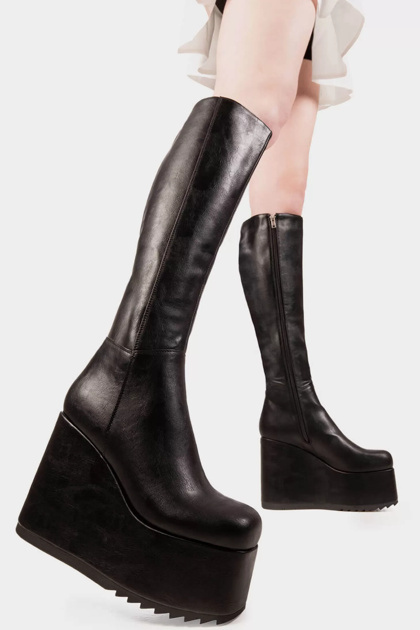 lamodawebsite Genou Haut*Right Hand Chunky Platform Knee High Boots
