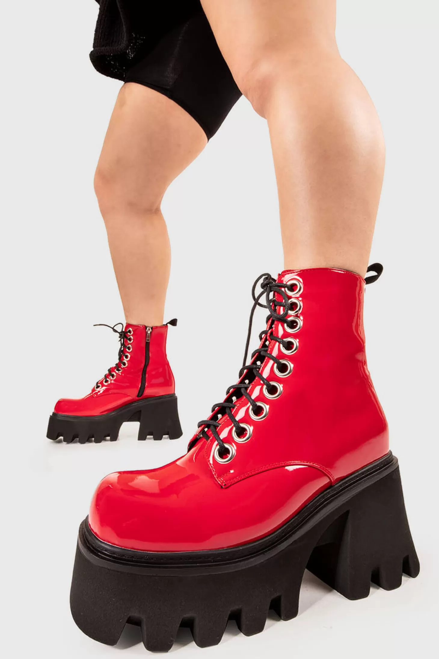 lamodawebsite Cheville*Run To You Chunky Platform Ankle Boots