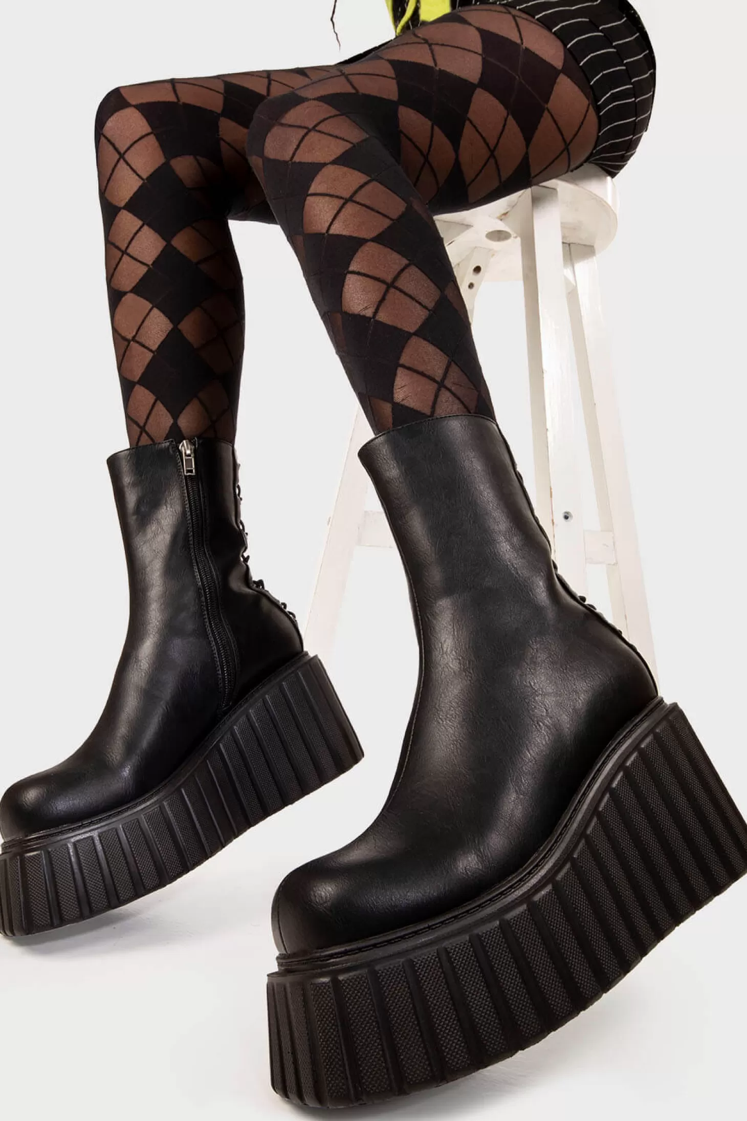lamodawebsite Cheville*Say My Name Chunky Ankle Creeper Boots
