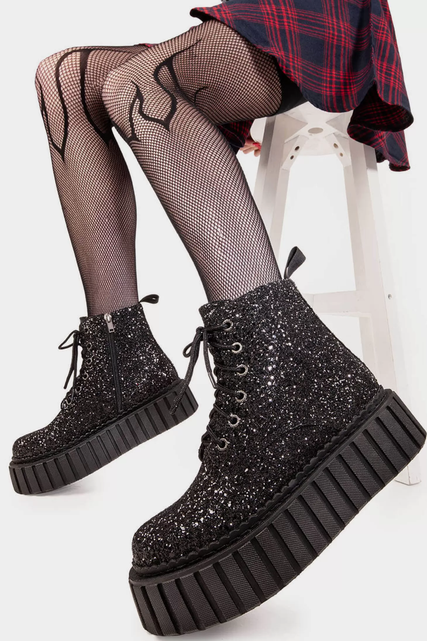 lamodawebsite Cheville*Shooting Star Chunky Ankle Creeper Boots