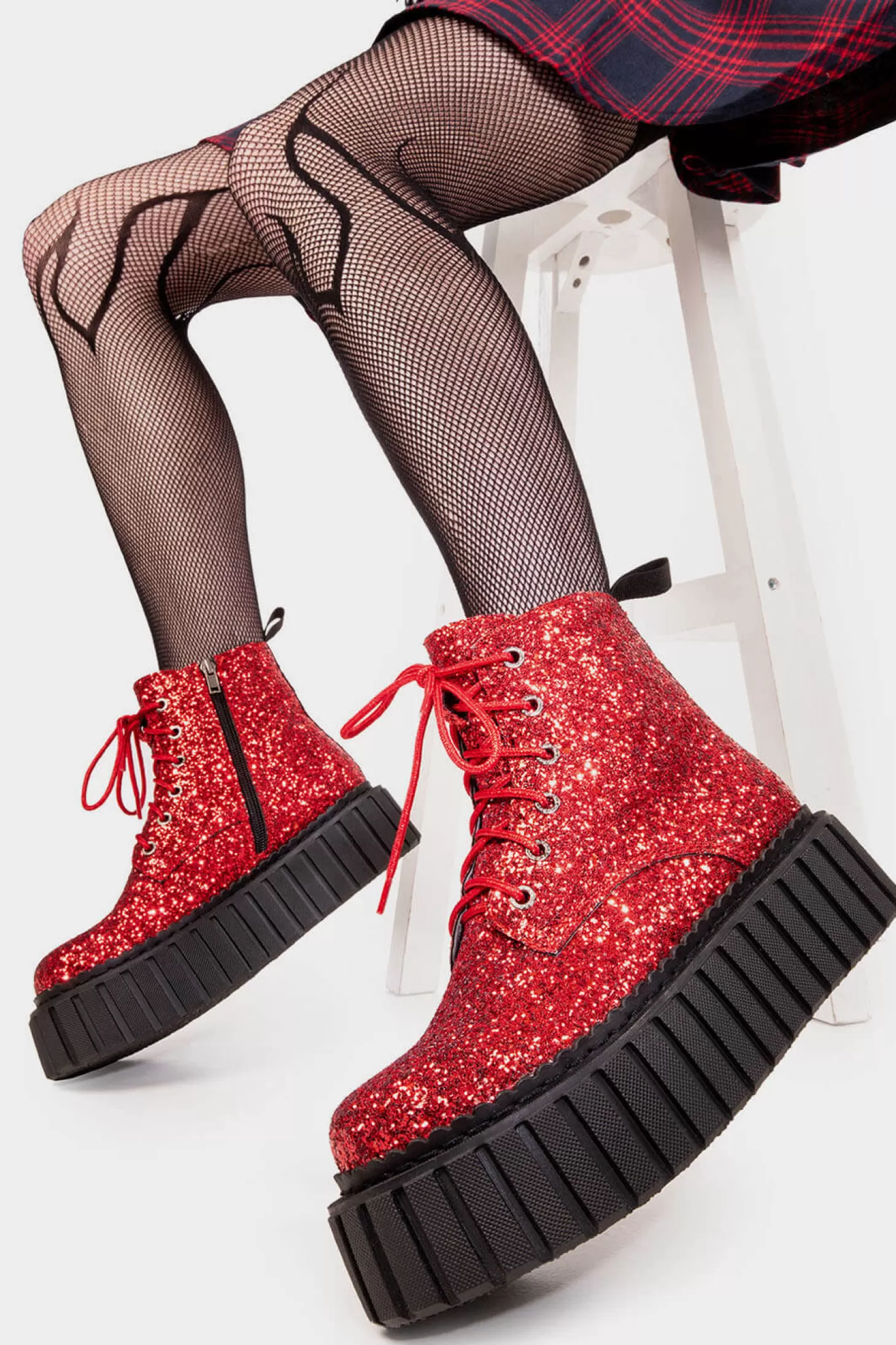 lamodawebsite Cheville*Shooting Star Chunky Ankle Creeper Boots