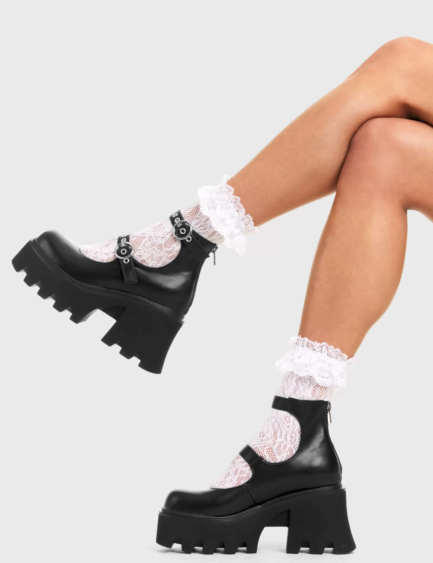 lamodawebsite Cheville*Slow Jamz Chunky Platform Ankle Boots