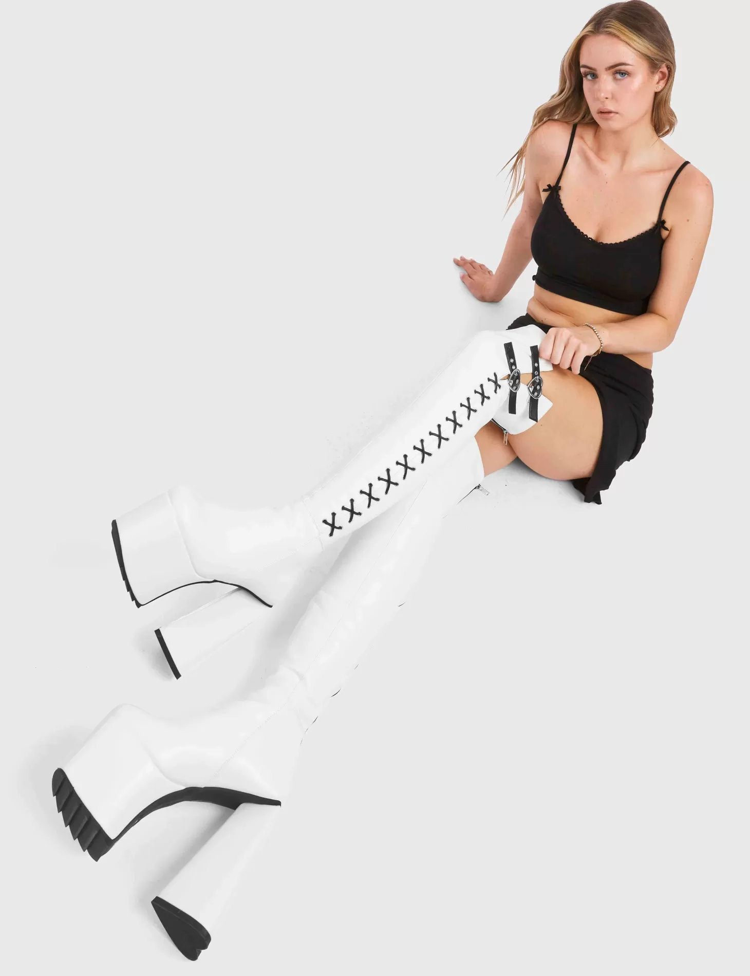 LAMODA Genou Haut*Small Victories Platform Thigh High Boots