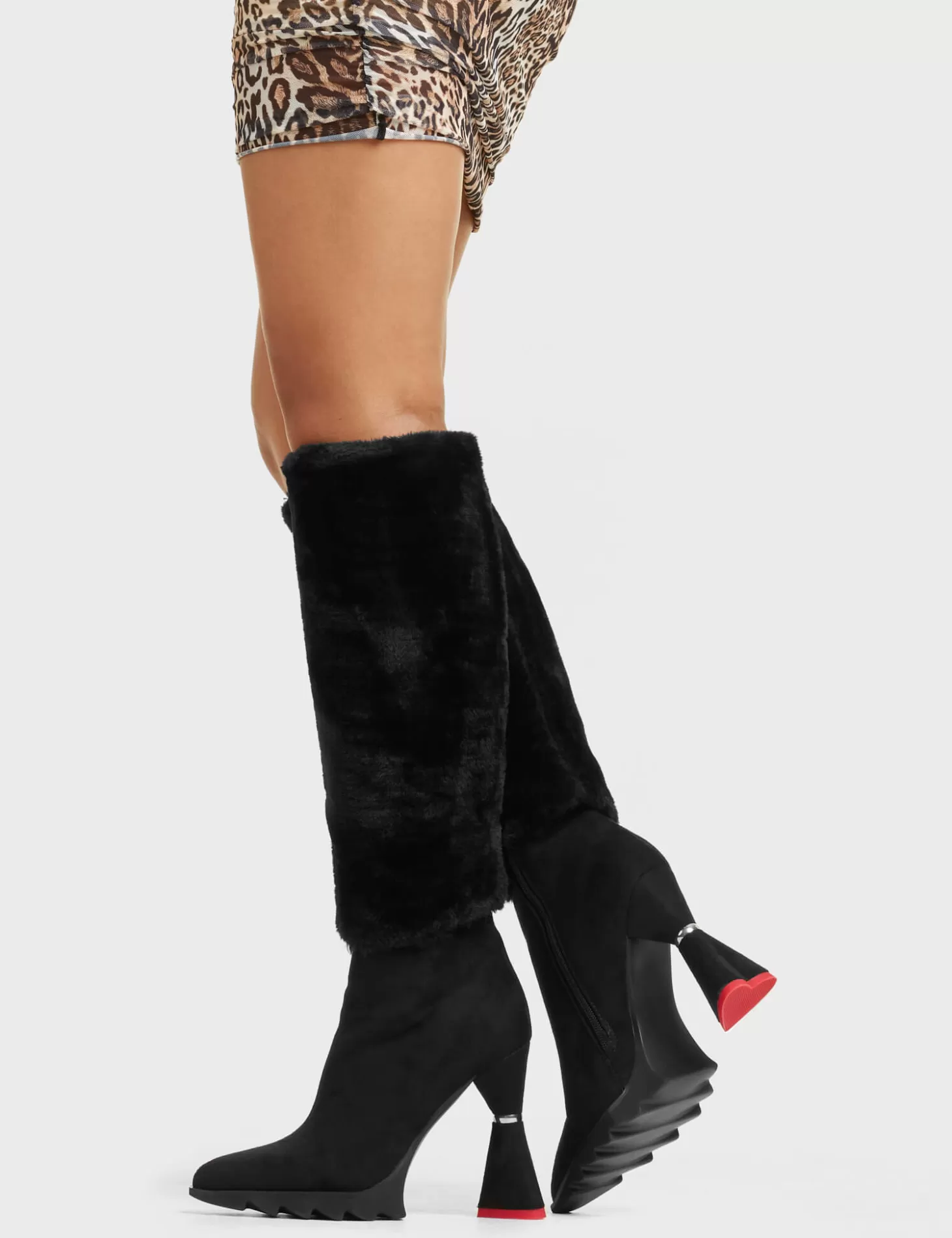 LAMODA Genou Haut*So Fur So Good Platform Knee High Boots