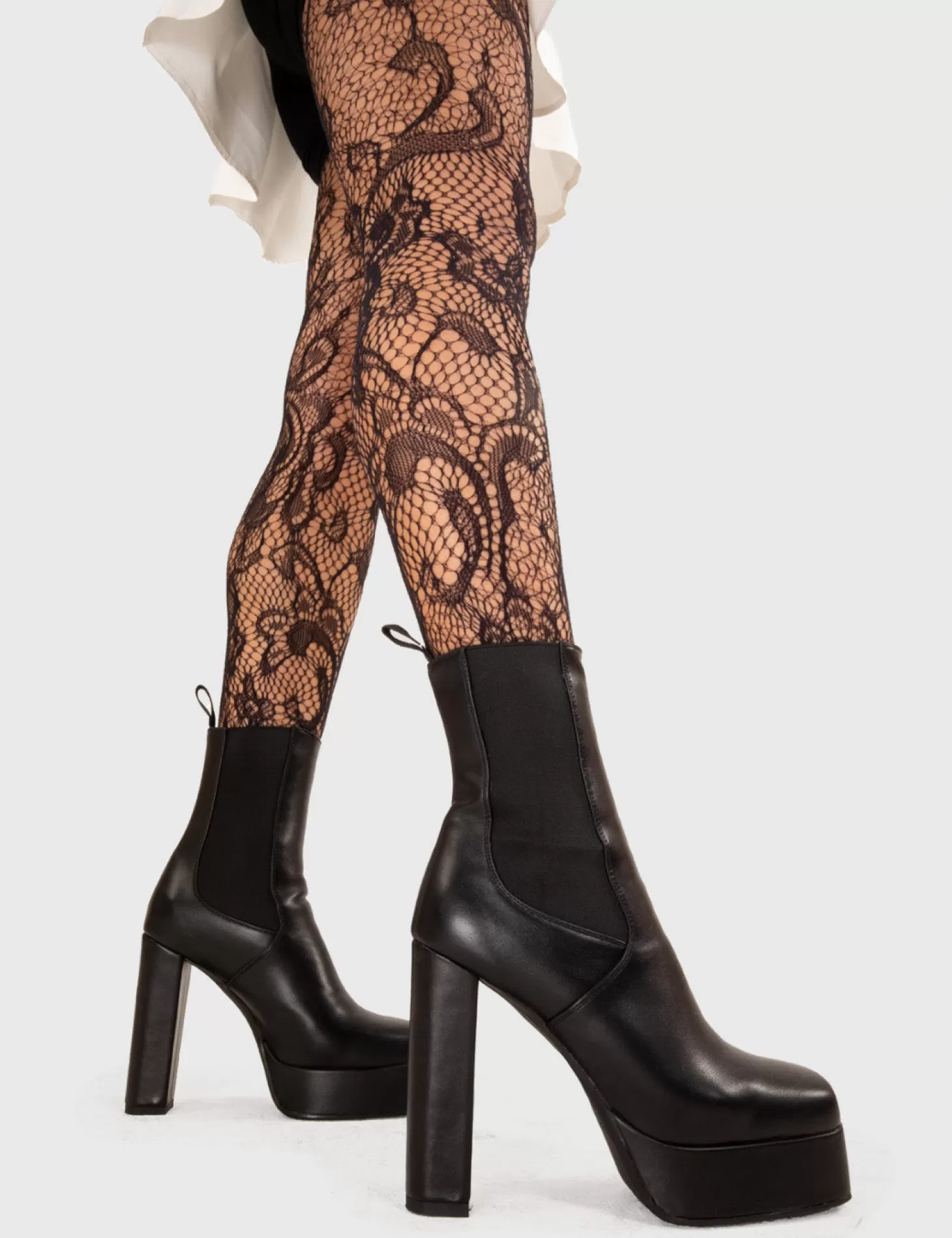 LAMODA Cheville*Staple Piece Platform Ankle Boots