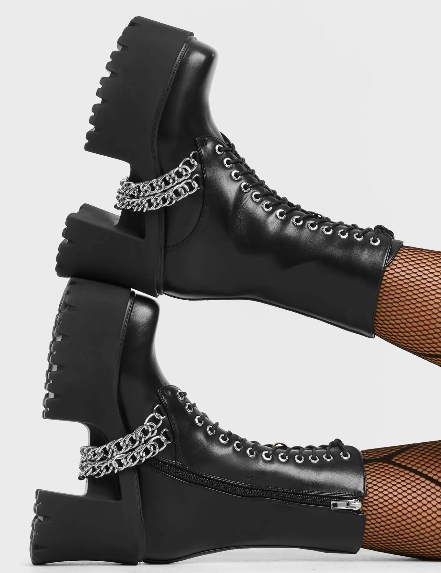LAMODA Cheville*Step On It Chunky Platform Ankle Boots