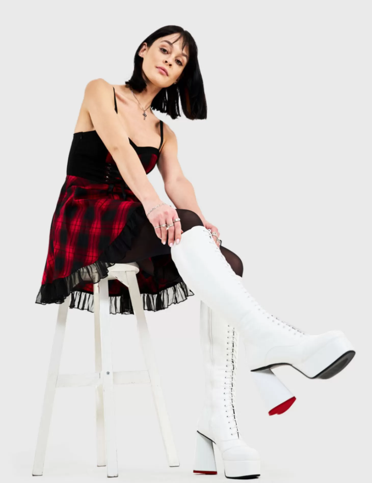 LAMODA Genou Haut*Too Cute Platform Knee High Boots