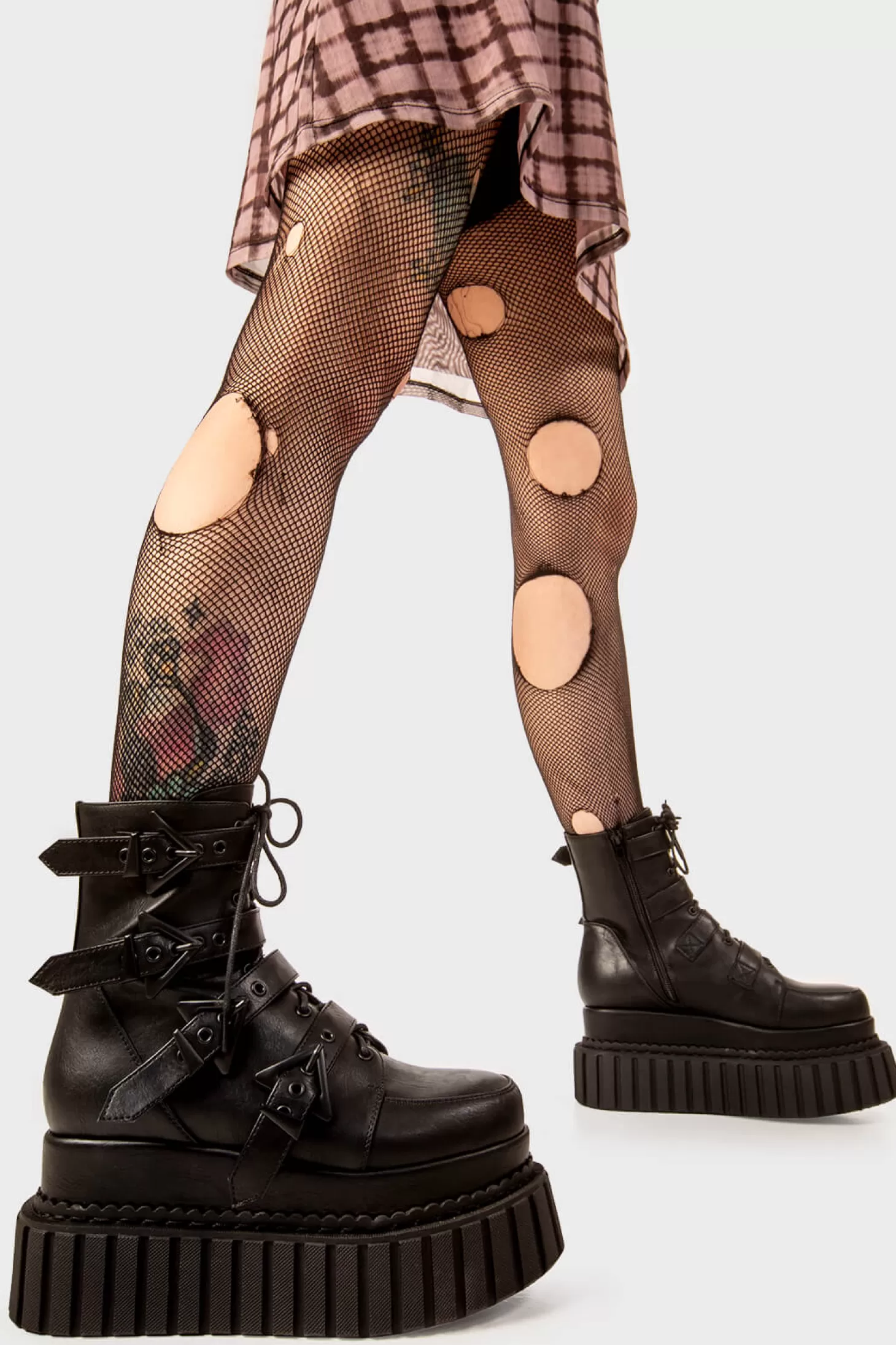 LAMODA Cheville*Unstable Chunky Ankle Creeper Boots